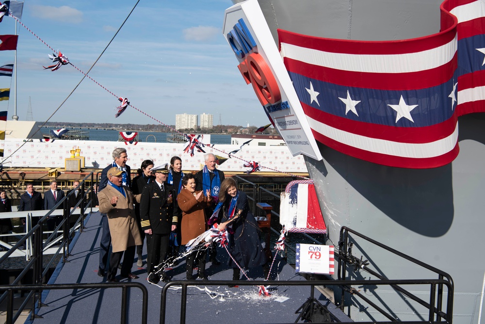 John F. Kennedy (CVN 79) christening ceremony