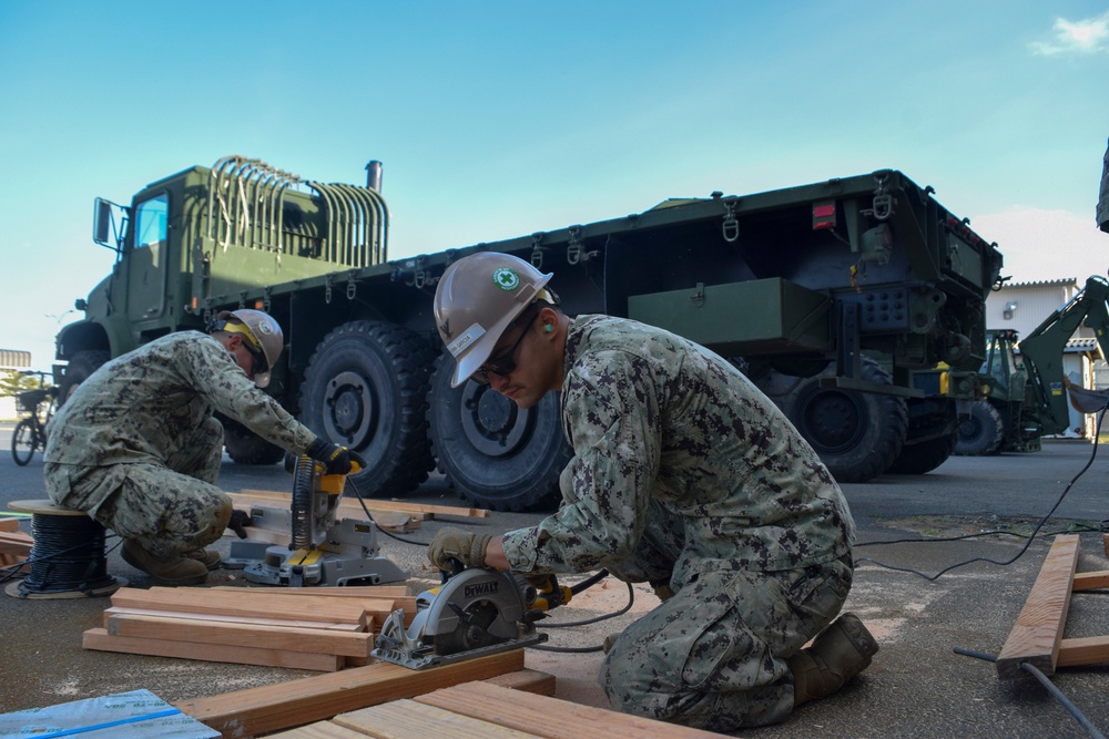 U.S. Navy Seabees deployed with NMCB-5’s Detail Iwakuni start a landfill capping project in support of Marine Corps Air Station Iwakuni