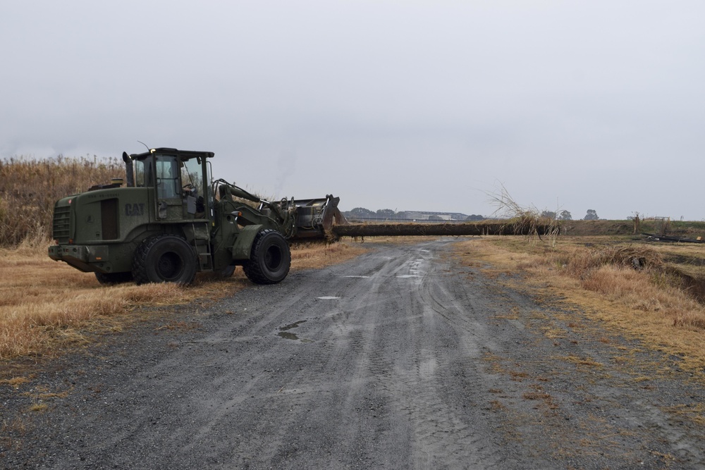 U.S. Navy Seabees deployed with NMCB-5’s Detail Iwakuni start a landfill capping project in support of Marine Corps Air Station Iwakuni