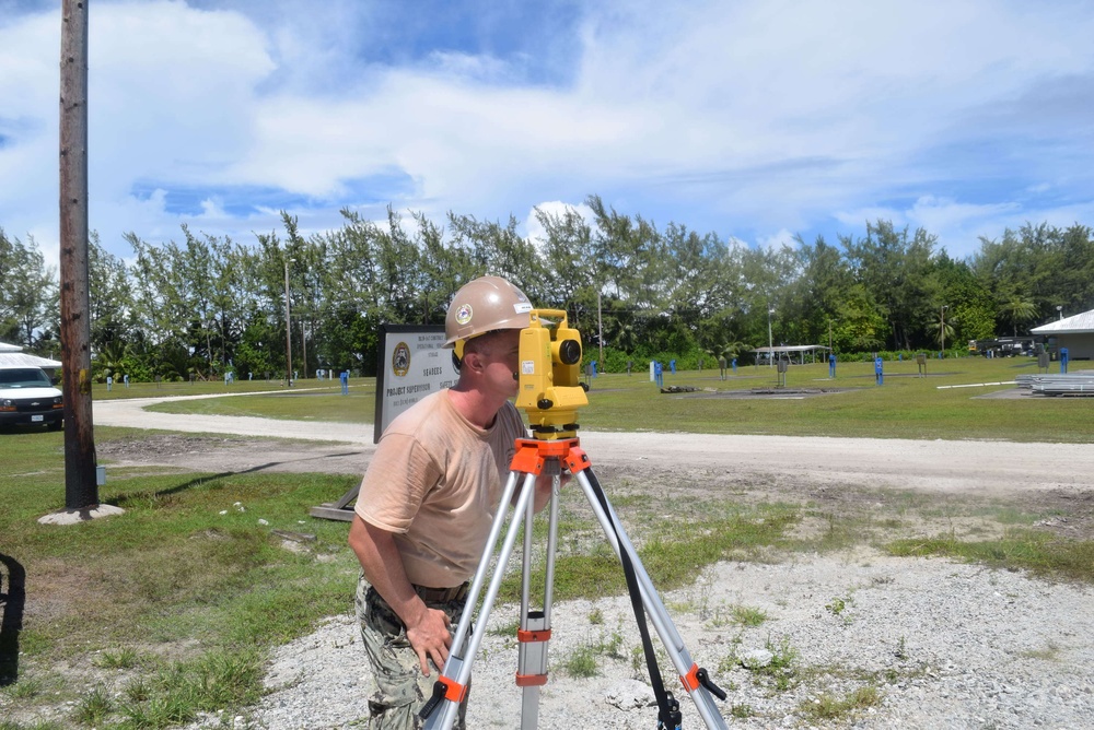 U.S. Navy Seabees from NMCB 5’s Detail Diego Garcia support the U.S. Air Force