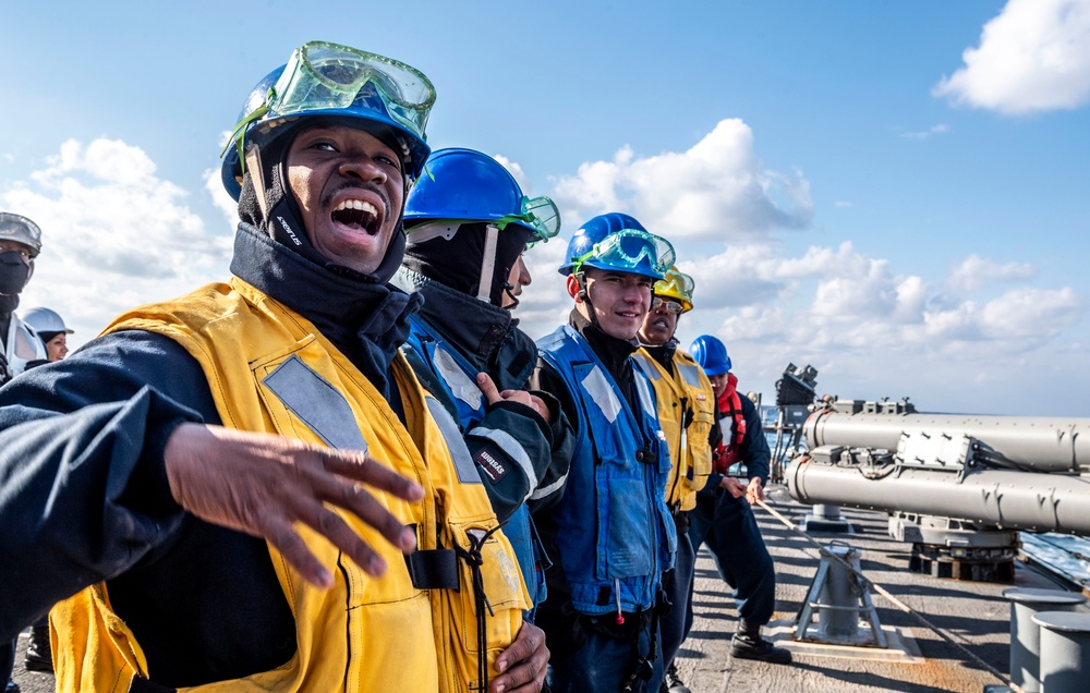 USS Milius (DDG 69) Conducts a Replenishment-at-Sea with USNS John Ericsson (T-AO 194)