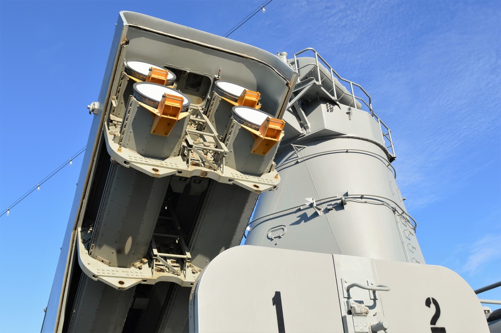 Raised Armored Box Launcher aboard Battleship Wisconsin