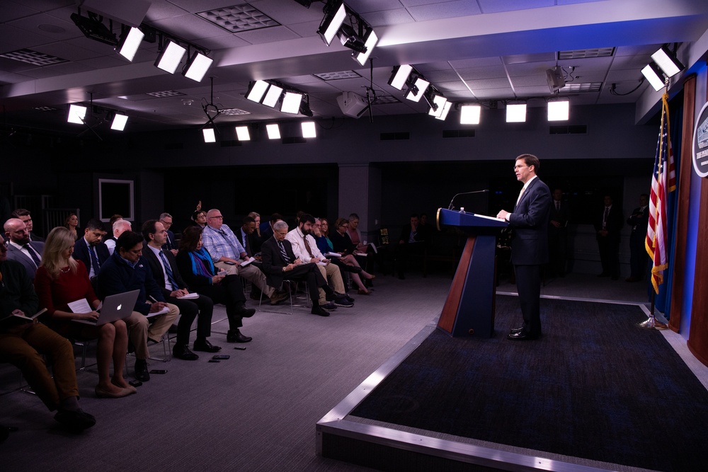 Defense Secretary Esper Hold Press Conference
