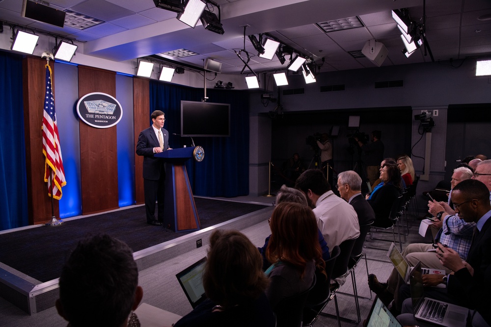 Defense Secretary Esper Hold Press Conference
