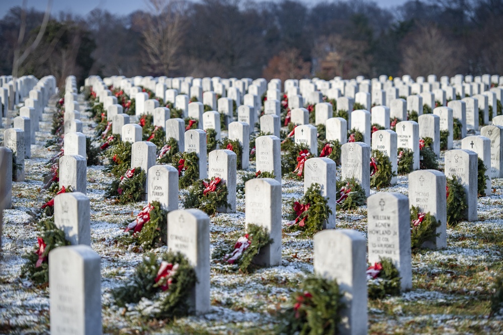 First Snow of Winter at Arlington National Cemetery