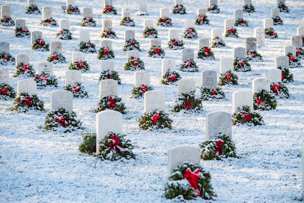 First Snow of Winter at Arlington National Cemetery