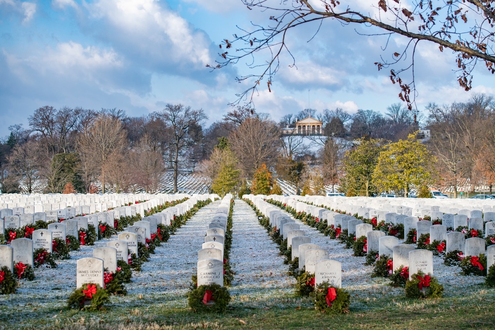 First Snow of Winter at Arlington National Cemetery