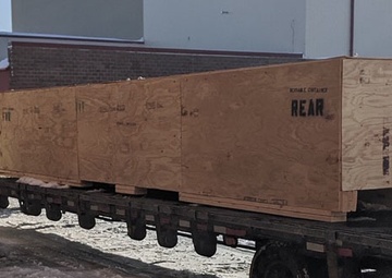 NY Air Guard members craft customized shipping boxes for 25-foot long skis