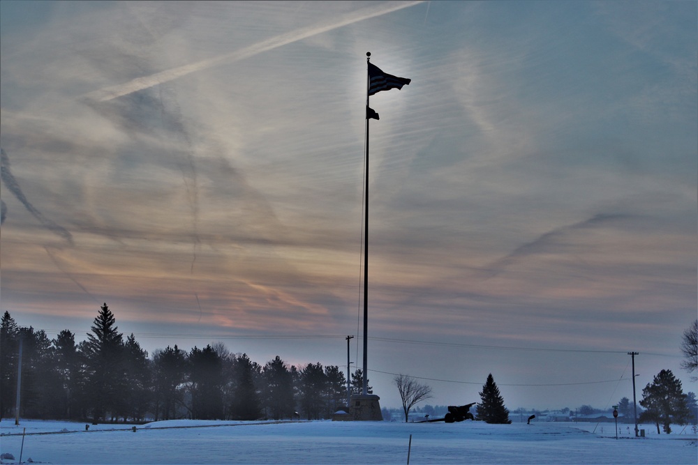 American Flag and Fort McCoy