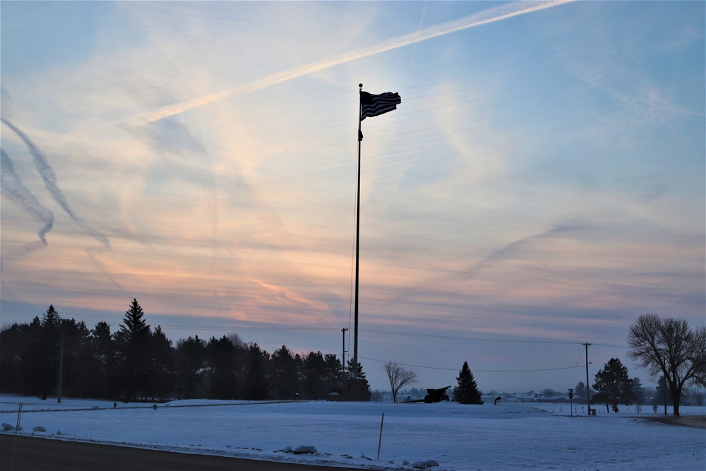 American Flag and Fort McCoy