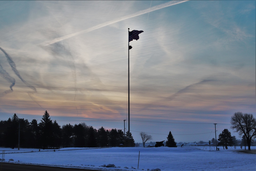 American Flag and Fort McCoy