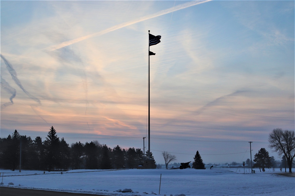 American Flag and Fort McCoy