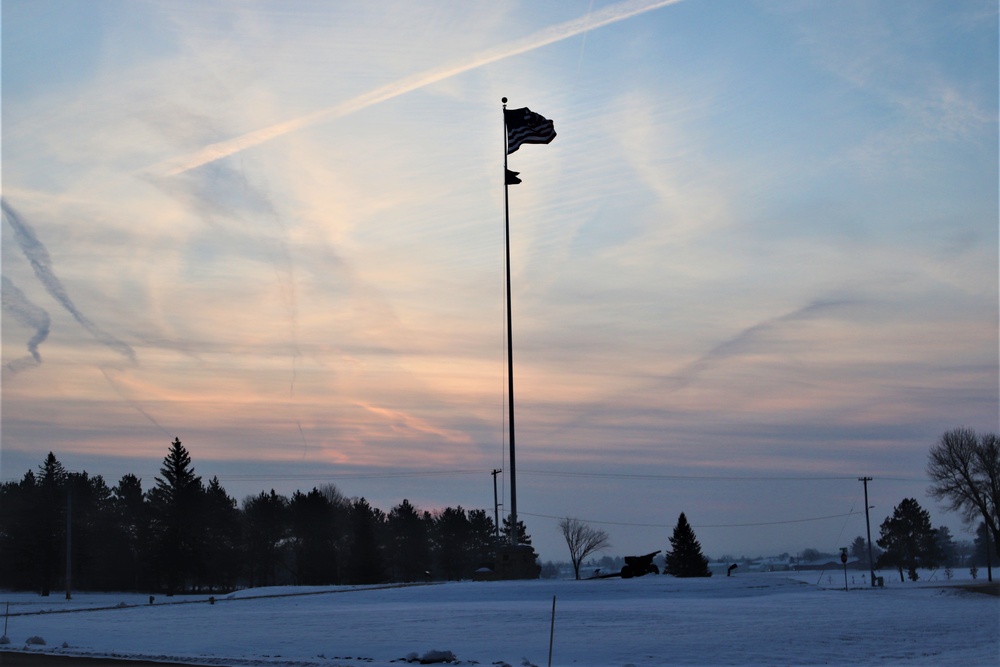 American Flag and Fort McCoy