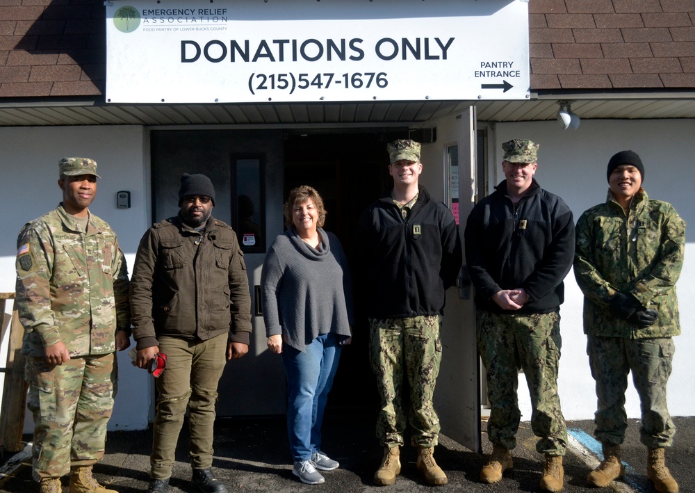 DLA Troop Support donation drop-off to Emergency Relief Association Food Pantry of Lower Bucks County