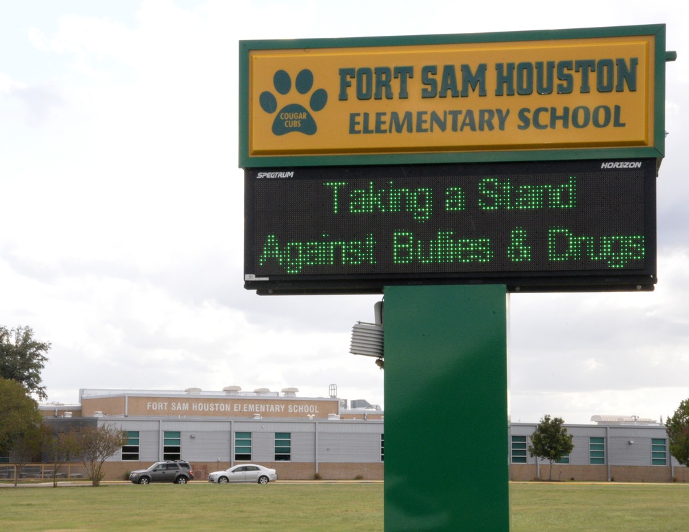 Fort Sam Houston Elementary students help spread Red Ribbon Week message
