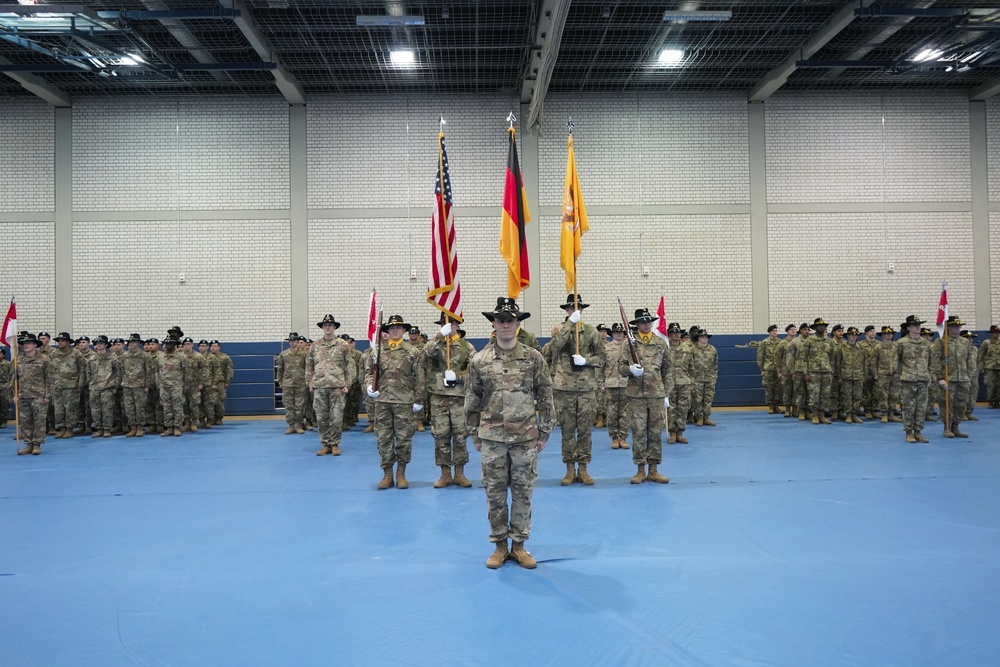 3/2CR case their colors during deployment ceremony