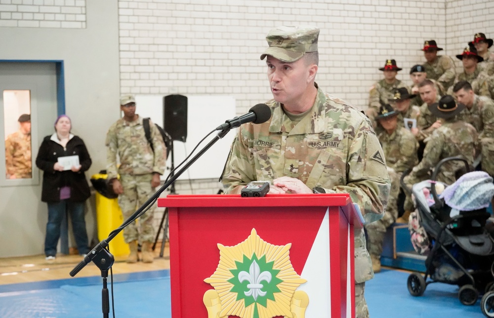 3/2CR case their colors during deployment ceremony