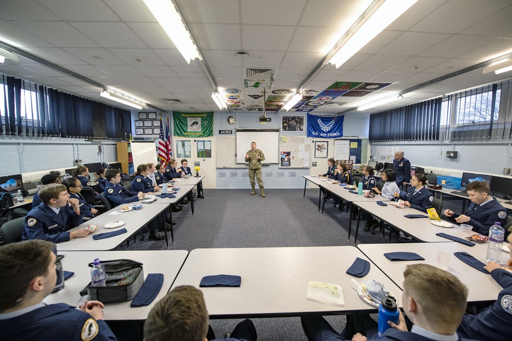 501st CSW/CC visits Alconbury JROTC
