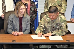 First intergovernmental support agreement signed between Fort McCoy, Monroe County