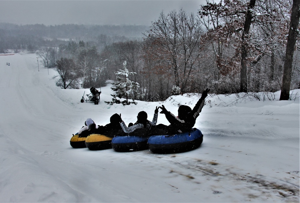 Visitors enjoy snowtubing at Fort McCoy's Whitetail Ridge Ski Area