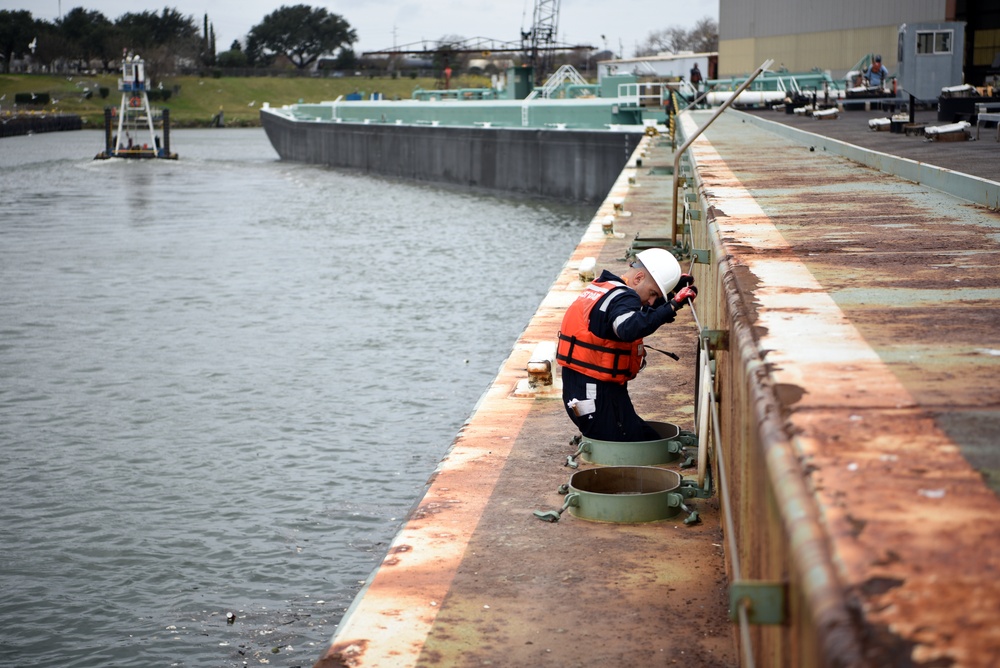 Coast Guard conducts annual barge inspection near Houston, Texas