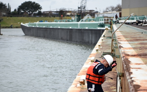 Coast Guard conducts annual barge inspection near Houston, Texas