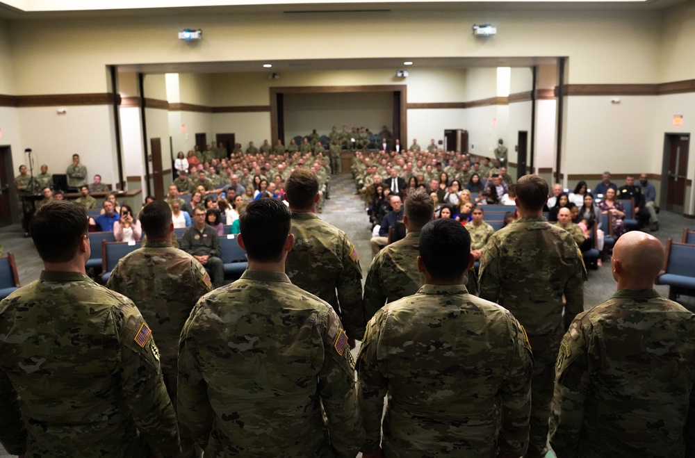 Soldiers assigned to 2nd Battalion, 7th Special Forces Group (Airborne) received awards during a ceremony held at Liberty chapel Jan. 9.