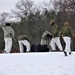 Cold-Weather Operations Course Class 20-01 students build Arctic tents during training at Fort McCoy