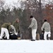 Cold-Weather Operations Course Class 20-01 students build Arctic tents during training at Fort McCoy