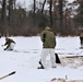 Cold-Weather Operations Course Class 20-01 students build Arctic tents during training at Fort McCoy