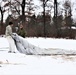 Cold-Weather Operations Course Class 20-01 students build Arctic tents during training at Fort McCoy