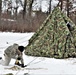 Cold-Weather Operations Course Class 20-01 students build Arctic tents during training at Fort McCoy