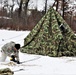 Cold-Weather Operations Course Class 20-01 students build Arctic tents during training at Fort McCoy