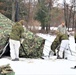 Cold-Weather Operations Course Class 20-01 students build Arctic tents during training at Fort McCoy