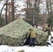 Cold-Weather Operations Course Class 20-01 students build Arctic tents during training at Fort McCoy
