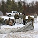 Cold-Weather Operations Course Class 20-01 students build Arctic tents during training at Fort McCoy