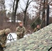 Cold-Weather Operations Course Class 20-01 students build Arctic tents during training at Fort McCoy