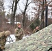 Cold-Weather Operations Course Class 20-01 students build Arctic tents during training at Fort McCoy