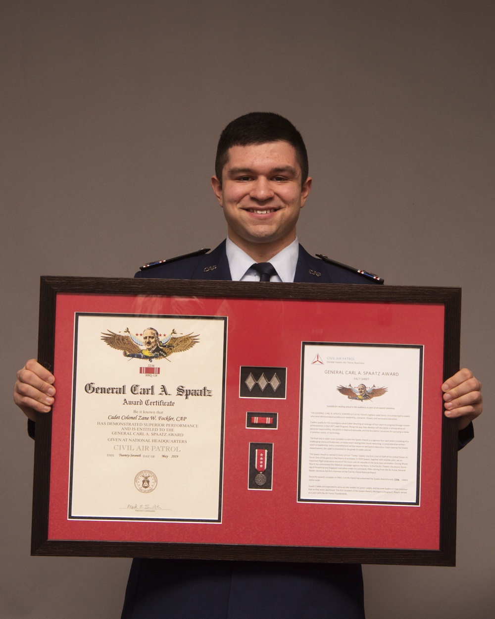 Mildenhall Cadet Squadron member receives prestigious Civil Air Patrol award