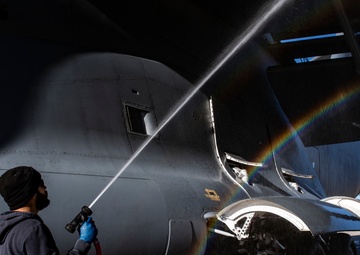 C-17 gets a bath