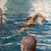 200107-N-TE695-1006 NEWPORT, R.I. (Jan. 7, 2020) -- Navy Officer Candidate School (OCS) take the third-class swimmer test