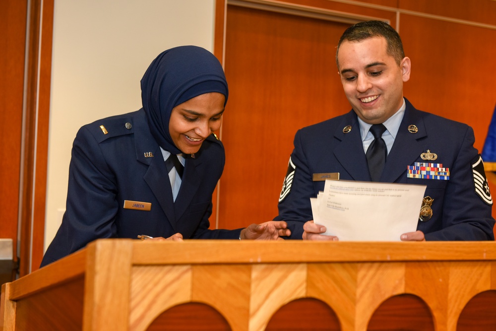 Air Force commissions first female Muslim chaplain