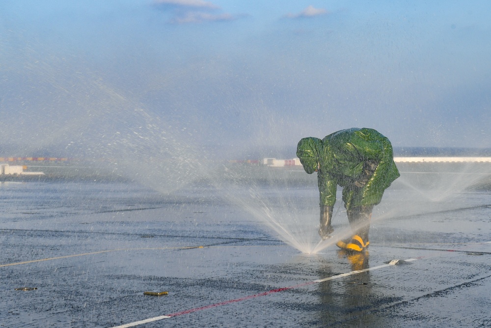 USS America Tests Countermeasure Washdown System