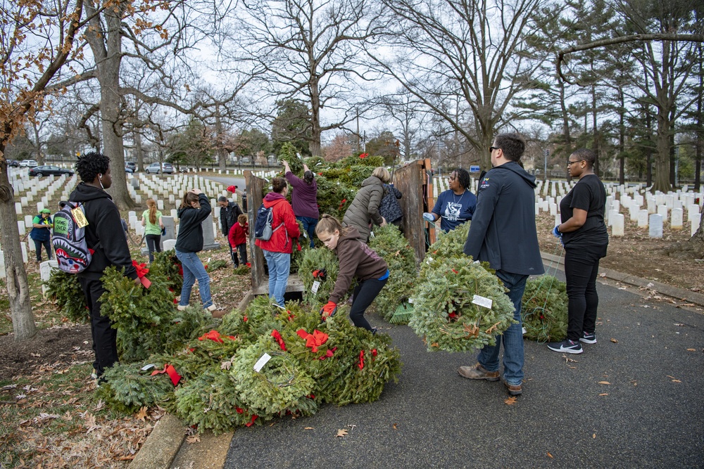 Wreaths Out at U.S. Soldiers' and Airmen's Home National Cemetery