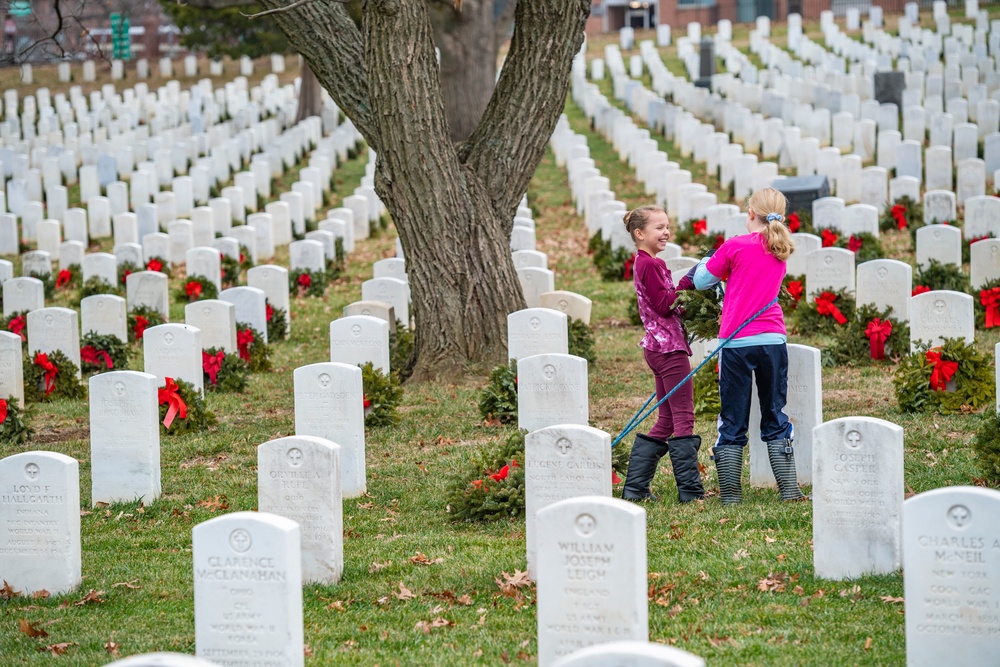 Wreaths Out at U.S. Soldiers' and Airmen's Home National Cemetery