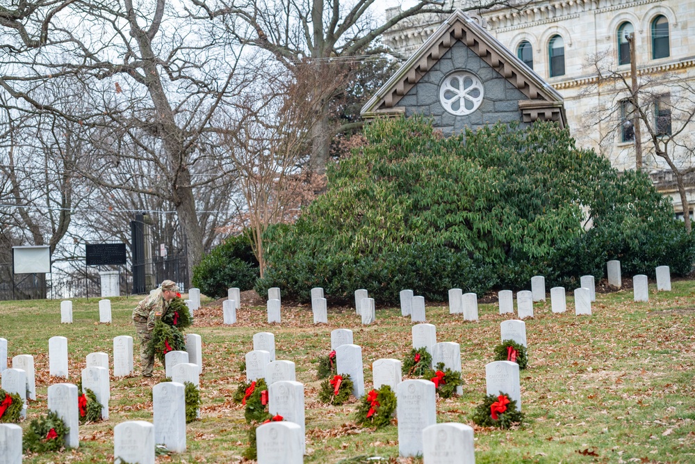 Wreaths Out at U.S. Soldiers' and Airmen's Home National Cemetery