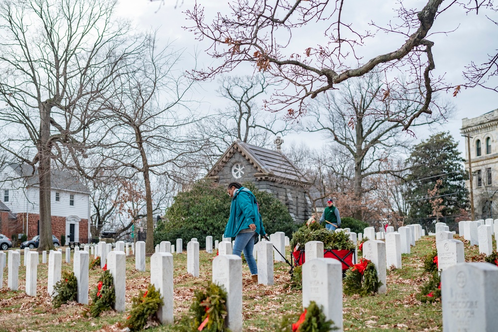 Wreaths Out at U.S. Soldiers' and Airmen's Home National Cemetery