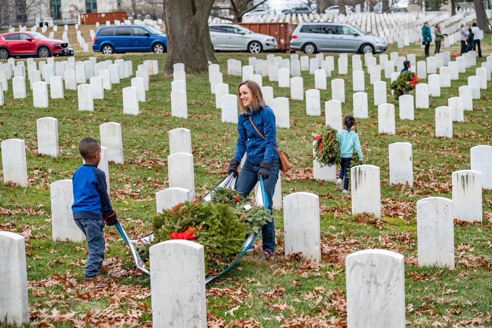 Wreaths Out at U.S. Soldiers' and Airmen's Home National Cemetery