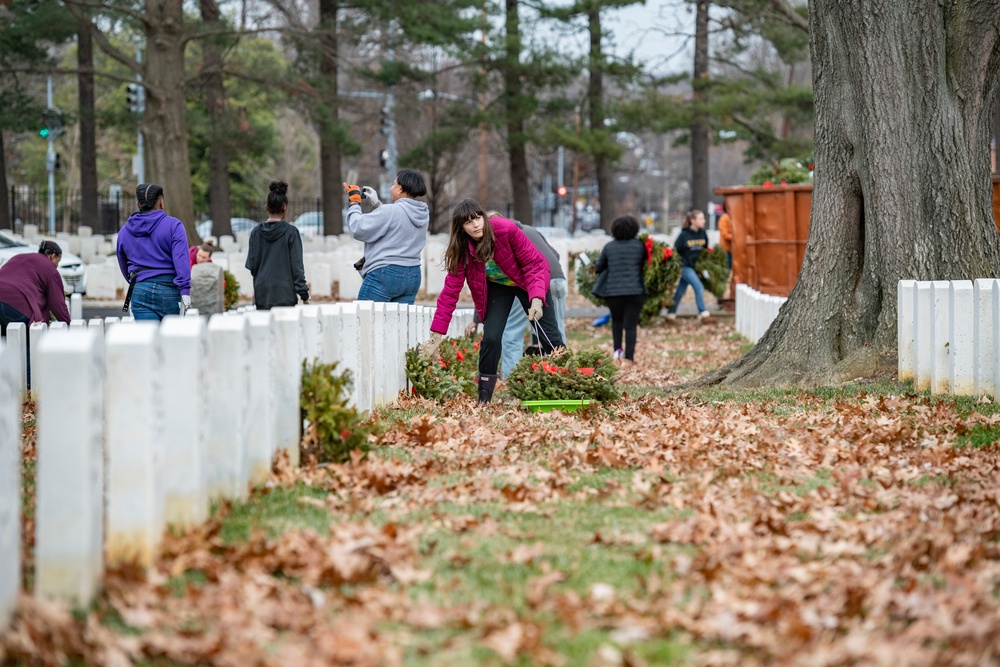 Wreaths Out at U.S. Soldiers' and Airmen's Home National Cemetery