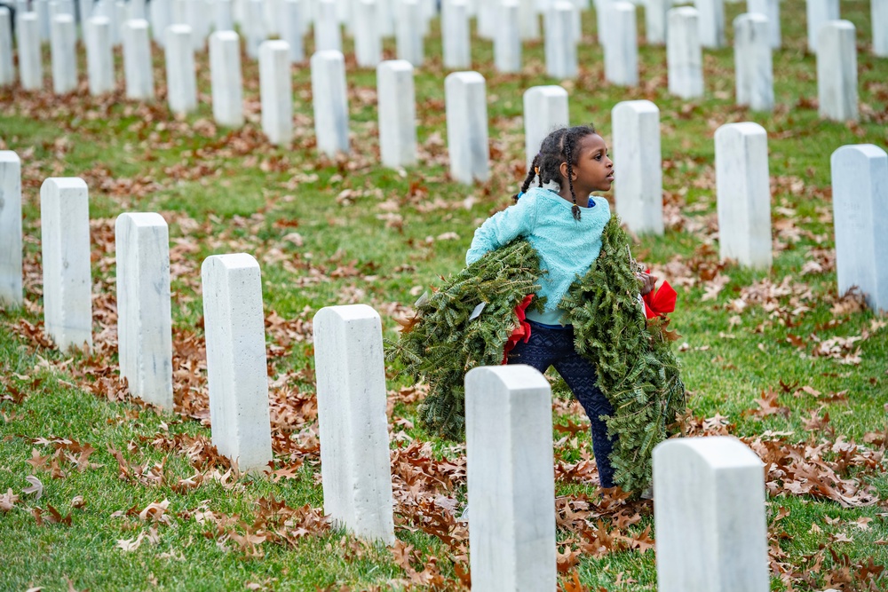 Wreaths Out at U.S. Soldiers' and Airmen's Home National Cemetery